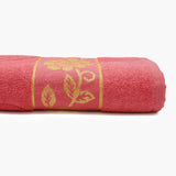 Bath Towel Embossed Flower - Pink, Bath Towels, Chase Value, Chase Value