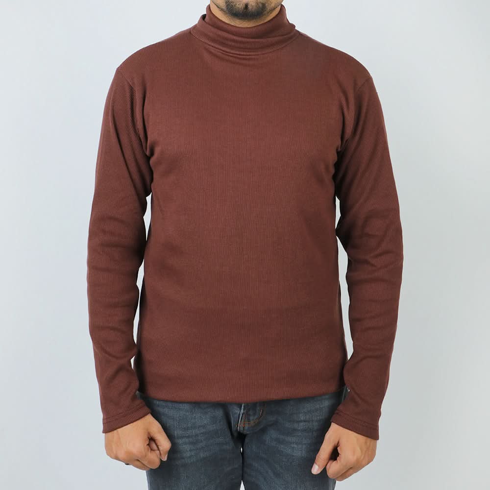 Men's High Neck - Dark Brown, Men's Sweater & Sweat Shirts, Chase Value, Chase Value