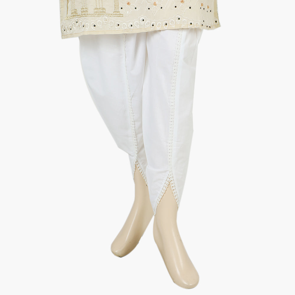 Women's Cotton Shalwar - White, Women Pants & Tights, Chase Value, Chase Value
