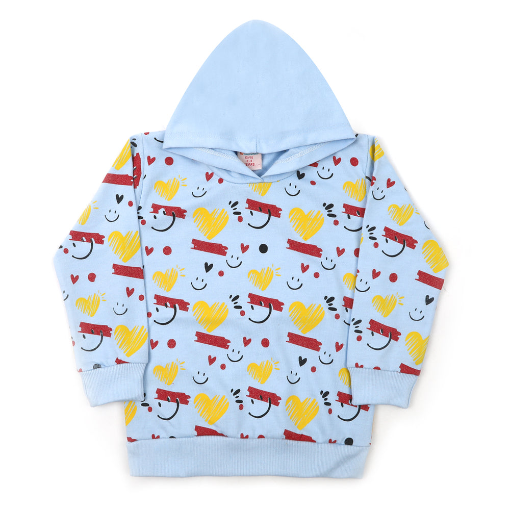 Girls Full Sleeves Hoodie T-Shirt - Blue, Girls Hoodies & Sweat Shirts, Chase Value, Chase Value