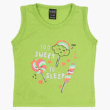 Girls Sando T-Shirt - Green, Girls T-Shirts, Chase Value, Chase Value
