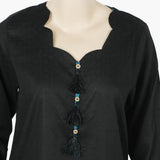 Women's Stitched Kurti - Black, Women Ready Kurtis, Chase Value, Chase Value