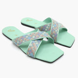 Women's Slipper - Green, Women Slippers, Chase Value, Chase Value