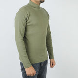Men's High Neck - Olive Green, Men's Sweater & Sweat Shirts, Chase Value, Chase Value