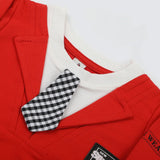 Newborn Girls Full Sleeves Suit - Red, Newborn Girls Sets & Suits, Chase Value, Chase Value