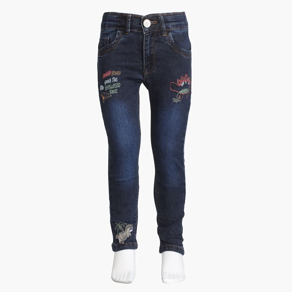 Girls Pants Denim - Navy Blue, Girls Pants & Capri, Chase Value, Chase Value