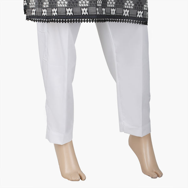 Women's Stretchable Trouser - White, Women Pajamas, Chase Value, Chase Value