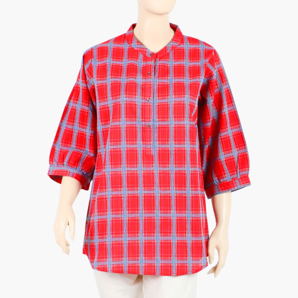 Value Women's Western Top - Red, Women T-Shirts & Tops, Chase Value, Chase Value