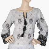 Women's Printed Kurti - Black, Women Ready Kurtis, Chase Value, Chase Value