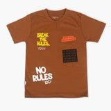 Boys Half Sleeves T-Shirt - Brown, Boys T-Shirts, Chase Value, Chase Value