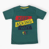 Boys Half Sleeves T-Shirt - Green, Boys T-Shirts, Chase Value, Chase Value