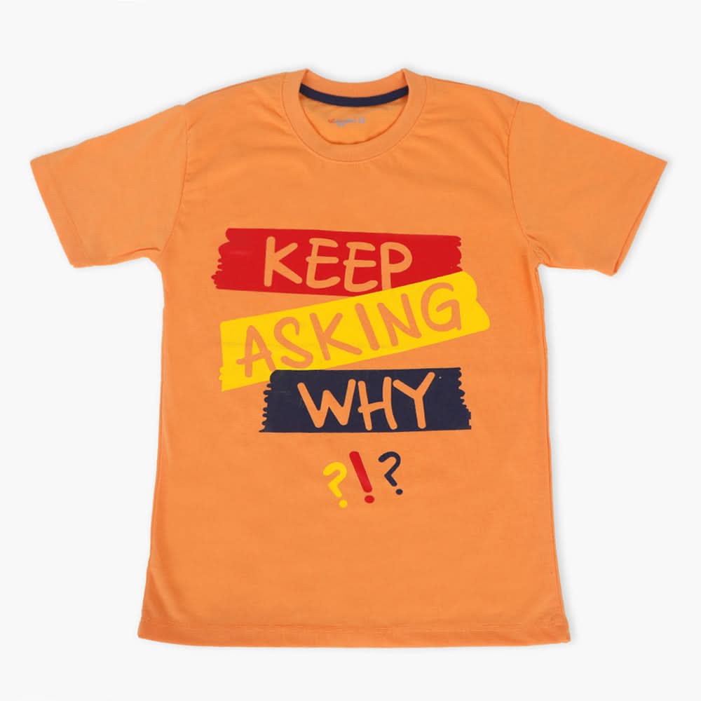 Boys Half Sleeves T-Shirt - Peach, Boys T-Shirts, Chase Value, Chase Value