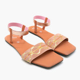 Women's Sandal - Peach, Women Sandals, Chase Value, Chase Value