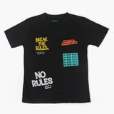 Boys Half Sleeves T-Shirt - Black, Boys T-Shirts, Chase Value, Chase Value