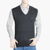 Men's V Neck Sleeveless Sweater - Charcoal, Men's Sweater & Sweat Shirts, Eminent, Chase Value