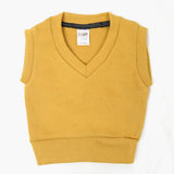 Newborn Boys V-Neck Sando - Mustard, Newborn Boys Winterwear, Chase Value, Chase Value
