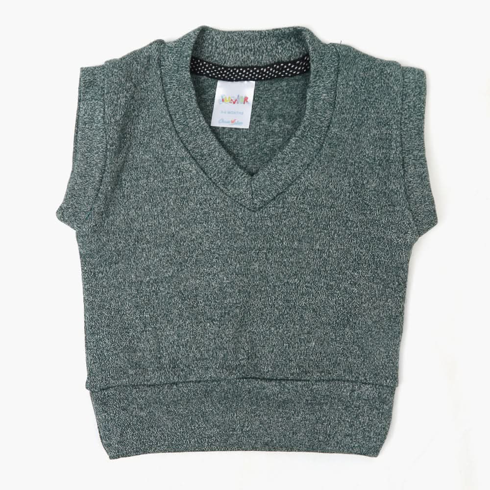 Newborn Boys V-Neck Sando - Green, Newborn Boys Winterwear, Chase Value, Chase Value