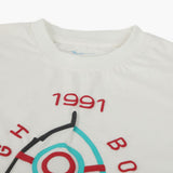 Boys Half Sleeves T-Shirt - White, Boys T-Shirts, Chase Value, Chase Value