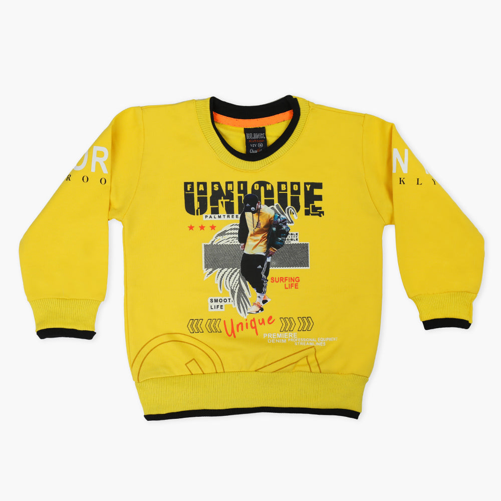 Boys Sweat Shirt - Yellow, Boys Hoodies & Sweat Shirts, Chase Value, Chase Value
