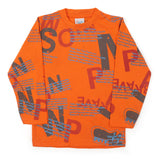 Boys Full Sleeves T-Shirt - Orange, Boys T-Shirts, Chase Value, Chase Value