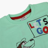 Newborn Boys Full Sleeves T-Shirt - Sea Green, Newborn Boys Winterwear, Chase Value, Chase Value