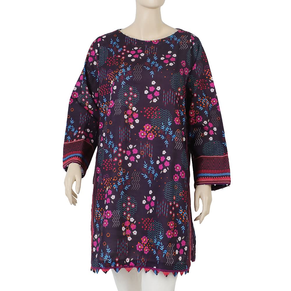 Women's Stitched Kurti - Indigo, Women Ready Kurtis, Chase Value, Chase Value