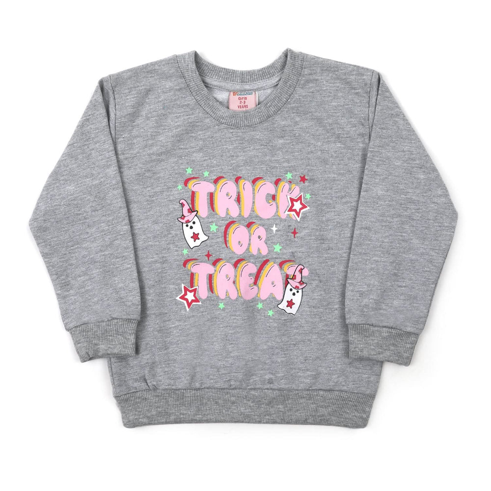 Girls Full Sleeves Sweat Shirt - Grey, Girls Hoodies & Sweat Shirts, Chase Value, Chase Value