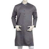 Men's Slim Fit Embroidered Kurta - Slate Grey, Men's Kurtas, Chase Value, Chase Value
