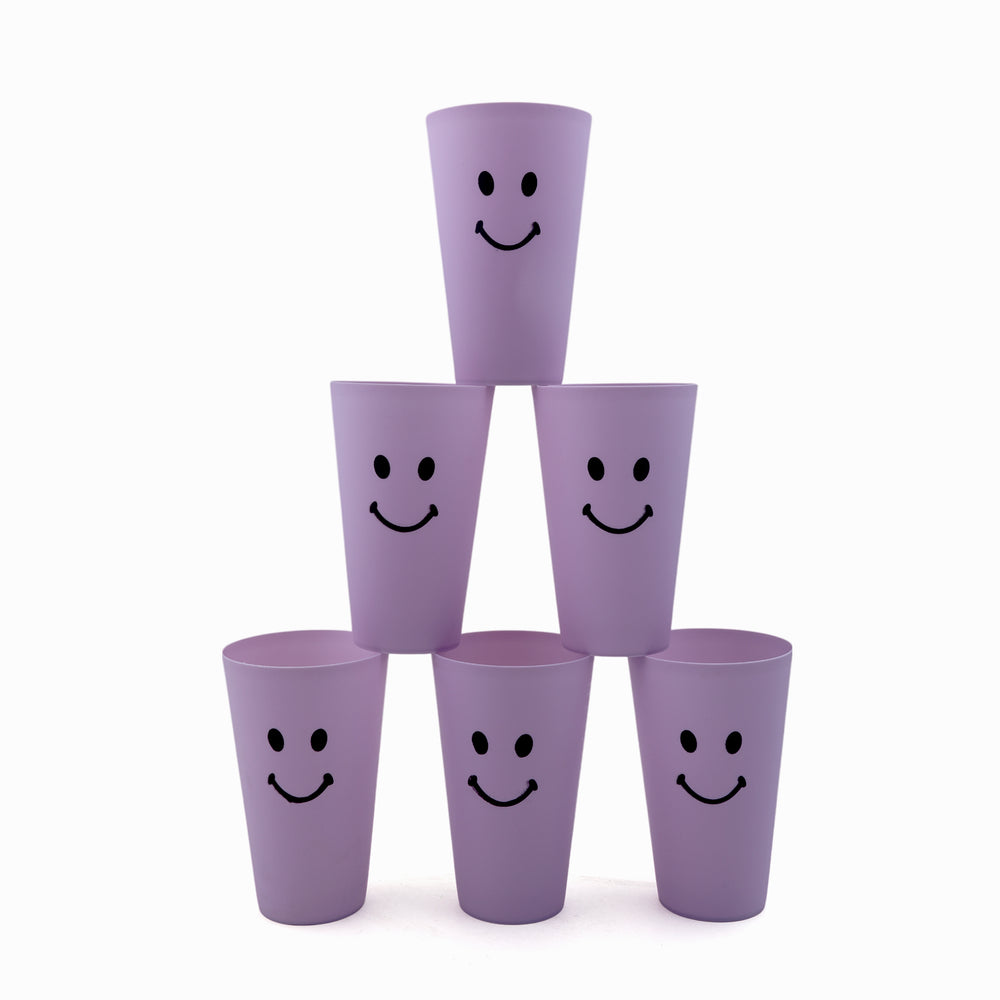 Plastic Emoji Glass Pack Of 6, Jug & Glasses, Chase Value, Chase Value
