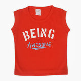 Newborn Boys Sando - Rust, Newborn Boys Shirts & T-Shirts, Chase Value, Chase Value