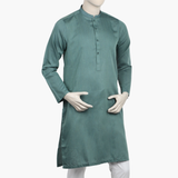 Men's Slim Fit Embroidered Kurta - Sea Green, Men's Kurtas, Chase Value, Chase Value
