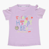 Girls Half Sleeves T-Shirt - Purple, Girls T-Shirts, Chase Value, Chase Value