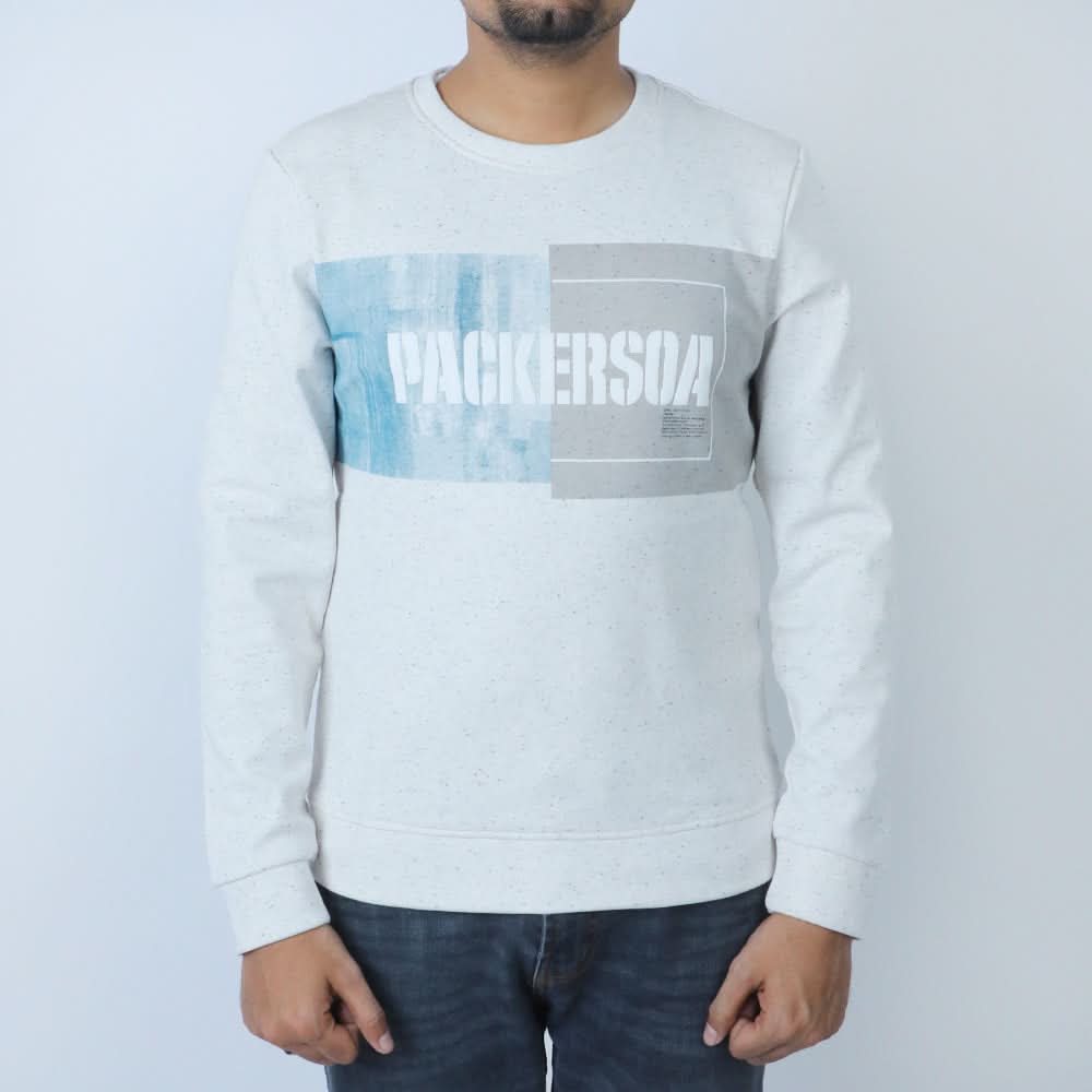 Men's Sweat Shirt - Off White, Men's Sweater & Sweat Shirts, Chase Value, Chase Value