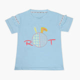 Girls Half Sleeves T-Shirt - Sky Blue, Girls T-Shirts, Chase Value, Chase Value