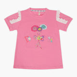 Girls Half Sleeves T-Shirt - Pink, Girls T-Shirts, Chase Value, Chase Value