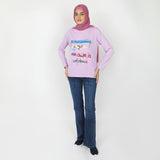 Women's Full Sleeves Printed T-Shirt - Purple, Women T-Shirts & Tops, Chase Value, Chase Value
