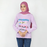 Women's Full Sleeves Printed T-Shirt - Purple, Women T-Shirts & Tops, Chase Value, Chase Value