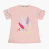 Girls Half Sleeves T-Shirt - Baby Pink, Girls T-Shirts, Chase Value, Chase Value