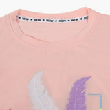 Girls Half Sleeves T-Shirt - Baby Pink, Girls T-Shirts, Chase Value, Chase Value