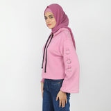 Women's Full Sleeves Hoodie Jacket - Pink, Women Sweatshirts & Hoodies, Chase Value, Chase Value