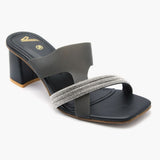 Women's Heel Slipper - Black, Women Slippers, Chase Value, Chase Value