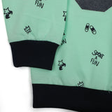 Boys Full Sleeves Pyjama Suit - Light Green, Boys Sets & Suits, Chase Value, Chase Value