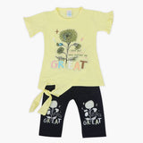 Girls Half Sleeves Suit - Yellow, Girls Suits, Chase Value, Chase Value