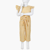 Girls Printed Jump Suit - Yellow, Girls Suits, Chase Value, Chase Value