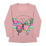 Girls Full Sleeves T-Shirt - Tea Pink, Girls T-Shirts, Chase Value, Chase Value