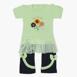 Girls Half Sleeves Suit - Green, Girls Suits, Chase Value, Chase Value