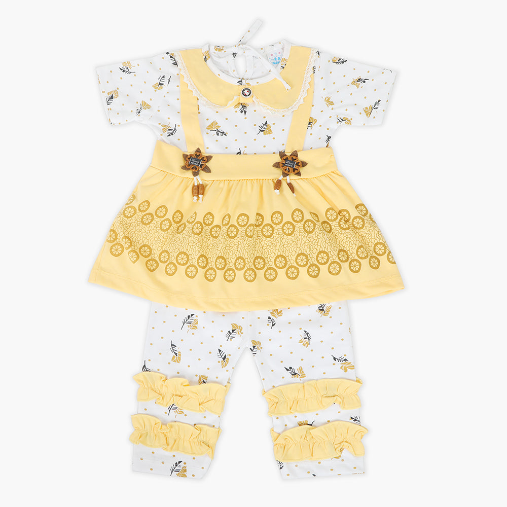 Girls Half Sleeves Suit - Yellow, Girls Suits, Chase Value, Chase Value