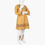 Girls Embroided Shalwar Suits - Mustard, Girls Suits, Chase Value, Chase Value