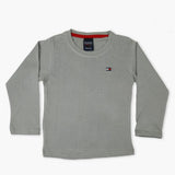 Boys Full Sleeves T-Shirt - Light Grey, Boys T-Shirts, Chase Value, Chase Value