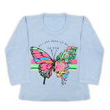 Girls Full Sleeves T-Shirt - Light Blue, Girls T-Shirts, Chase Value, Chase Value